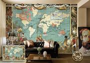 ArtWall Yapışkanlı Harita Resimli Duvar Kağıdı 160x100 cm