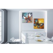 Art Red Gallery Kelebekler 2 Parça Set Tablo (Özel Seri) 120x120 cm