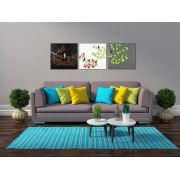 Art Red Gallery Dallardaki Kuşlar 3 Parça Set Tablo (Özel Seri) 30x90 cm