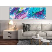 Art Red Gallery Panorama 1/3 Soyut Ebru Boyaları Tablo (Özel Seri) 50x150 cm