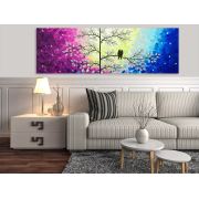 Art Red Gallery Panorama 1/3 Mavi ve Pembenin Sevgisi Tablo (Özel Seri) 30x90 cm