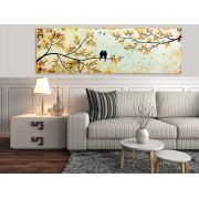 Art Red Gallery Panorama 1/3 Kahverengi ve Pembe Dal Tablo (Özel Seri) 30x90 cm
