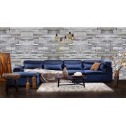 Art Wall Gri Asimetrik Dikdörtgen Doğal Taş Duvar Kağıdı 220x180 cm