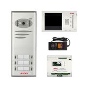 Audio 6 Dairelik Buton Panelli Görüntülü Diafon Paketi 4.3 İnç e-001105bp-6d