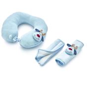 Babyjem Seyahat Seti Boyun Koruyucu + Kemer Pedi Mavi