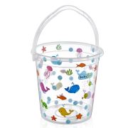 Babyjem Desenli Bebek Banyo Kovası Beyaz