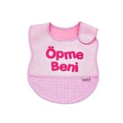 Babyjem Lüks Öpme Beni Mama Önlüğü Pembe