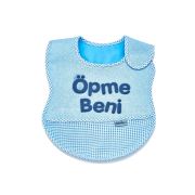 Babyjem Lüks Öpme Beni Mama Önlüğü Mavi
