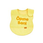 Babyjem Lüks Öpme Beni Mama Önlüğü Sarı