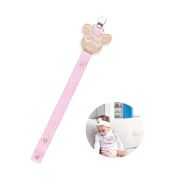 Babyjem Emzik Tutacağı Desenli Pembe Ayıcık