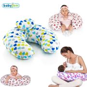 Babyjem Emzirme Ve Destek Minderi Mavi Kalpli