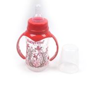 Babytime Silikon Kiraz Uçlu Kulplu Biberon 150ml - Kırmızı