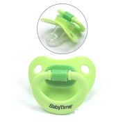 BabyTime Silikon Damaklı Mat Gövdeli Emzik 0-6 Ay - Yeşil