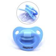 BabyTime Silikon Damaklı Mat Gövdeli Emzik 6-18 Ay - Mavi
