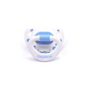 BabyTime Silikon Damaklı Mat Gövdeli Desenli Emzik 0-6 Ay Mavi