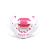 BabyTime Silikon Damaklı Mat Gövdeli Desenli Emzik 6-18 Ay Pembe