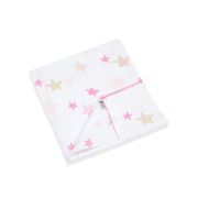 Babyx Yıldızlı Pembe Müslin Bezi - 80x80 cm
