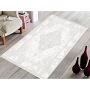 Bahariye Nehir DG 9452 Beyaz Saçaklı Modern Halı 155x230 cm