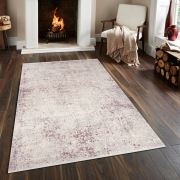 Bahariye Cunda DK 9694 Gri / Lila Saçaklı Modern Halı 155x230 cm