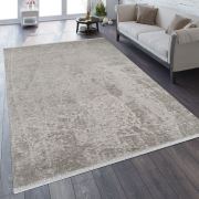 Bahariye Nehir DG 9694 Gri Saçaklı Modern Halı 155x230 cm