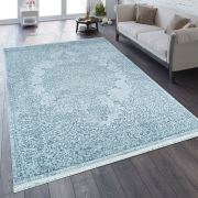 Bahariye Nehir DG 9460 Mavi Saçaklı Modern Halı 155x230 cm