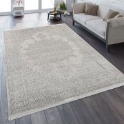 Bahariye Nehir DG 9460 Gri Saçaklı Modern Halı 195x290 cm