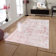 Bahariye Lodos ND 6618 Pembe Saçaklı Modern Halı 155x230 cm
