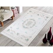 Bahariye Ruby HA 9661 Mavi Saçaklı Modern Halı 77x300 cm