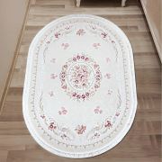 Bahariye Ruby HA 9661 Pembe Oval Saçaklı Modern Halı 153x230 cm