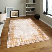 Bahariye Poyraz GG 6601 Sarı Modern Halı 97x300 cm
