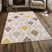 Bahariye Anka PK 2753 Beyaz / Sarı Modern Halı 150x230 cm