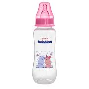 Bambino Kavramalı PP Biberon 150 ml - Pembe Hippopotam - T027-2