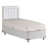 Belletto Tek Kişilik Sandıklı Beyaz Deri Baza + Beyaz Deri Başlık + Palas Soft Yatak 90x190 cm