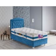 Belletto Mavi Vogue Süper Lüx Tek Kişilik Yatak Seti 90x190 cm
