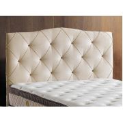 Belletto Çift Kişilik Deluxe Lüx Krem Kumaş Başlık 140 cm