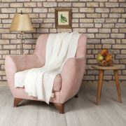 Betires Home Örgü Koltuk Şalı Ekru TA18006