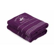 Polo Havlu Seti Hand&Towel Fitilli Mor