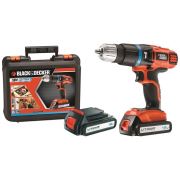 Black&Decker EGBL188KB 18Volt/1.5Ah Li-ion Çift Akülü 2 Vitesli Darbeli Matkap