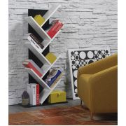 Boo Zigzag Kitaplık Siyah - Beyaz