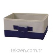 Dokusuz kumaş lacivert kutu 25*25*15 cm