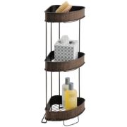 Bosphorus Twillo Model Bronze Kahverengi Metal 3 katlı Ayaklı Banyo Rafı 26,7x16,5x64,8 cm Hatalı görsel