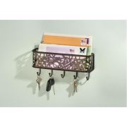 Bopshorus 90041ES Mektupluk ve Anahtarlık Bronz Kahverengi Paslanmaz Çelik 28x7x12cm