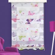 Brillant Butterfly Pliseli Zebra Perde 1137-03 Etek Dilimli Boncuklu 80x200 cm
