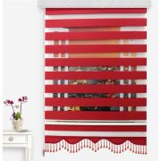 Brillant Valencia Zebra Perde 426-111 Etek Dilimli Boncuklu 120x260 cm