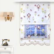 Brillant TK1191-3 Çocuk Odası Çiftli Sistem Tül Stor Perde Etek Dilimli Boncuklu 70x200 cm