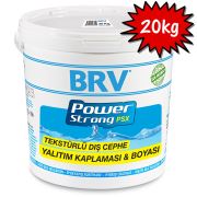 BRV POWERSTRONG TEXSTÜRE - 20Kg - Su Bazlı Tekstürlü Su Geçirmez Dış Cephe Yalıtım Kaplama Boyası Gri