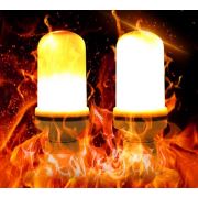 Usb Şarjlı Alev Efektli Sensörlü Dekoratif Led Lamba