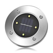 Güneş Enerjili Su Geçirmez 4 ledli Saplamalı Bahçe Lambası