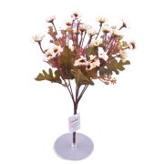7 Dallı 33 cm Papatya Yapay Çiçek Beyaz-CK009BZ