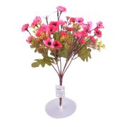 7 Dallı 33 cm Papatya Yapay Çiçek Pembe-CK009PE
